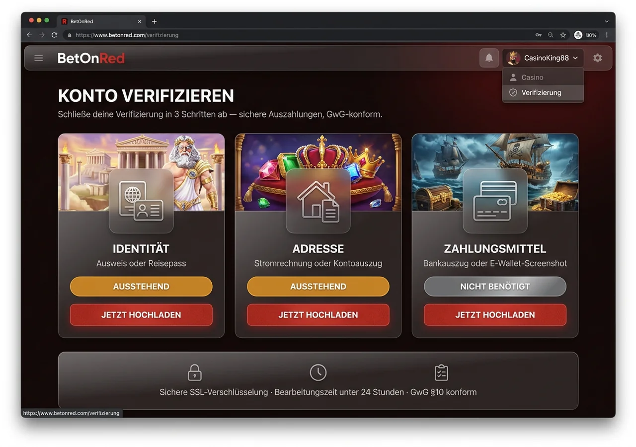 Konto-Verifizierung (KYC) – BetOnRed
